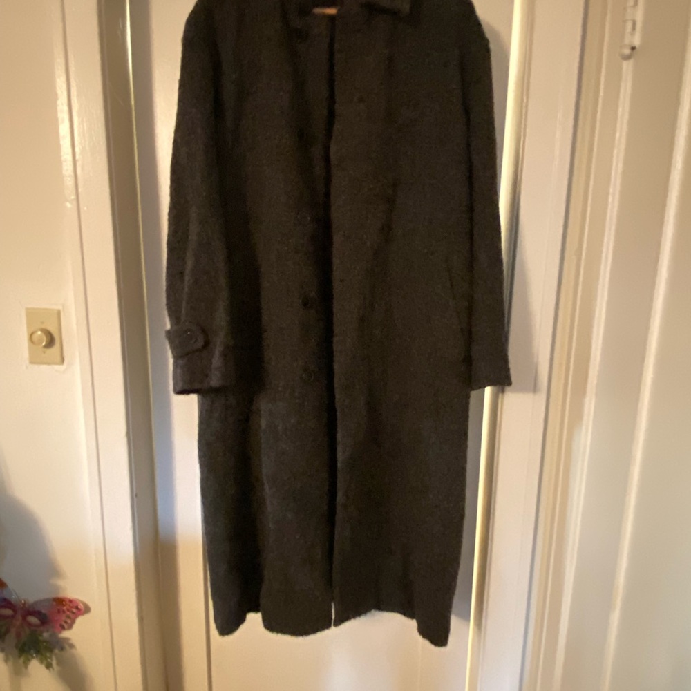 Gorgeous 95% Baby Alpaca long overcoat designed by Charles Jourdan of Paris.